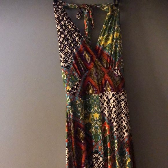 Forever cute multicolored halter jumpsuit medium - Picture 2 of 8